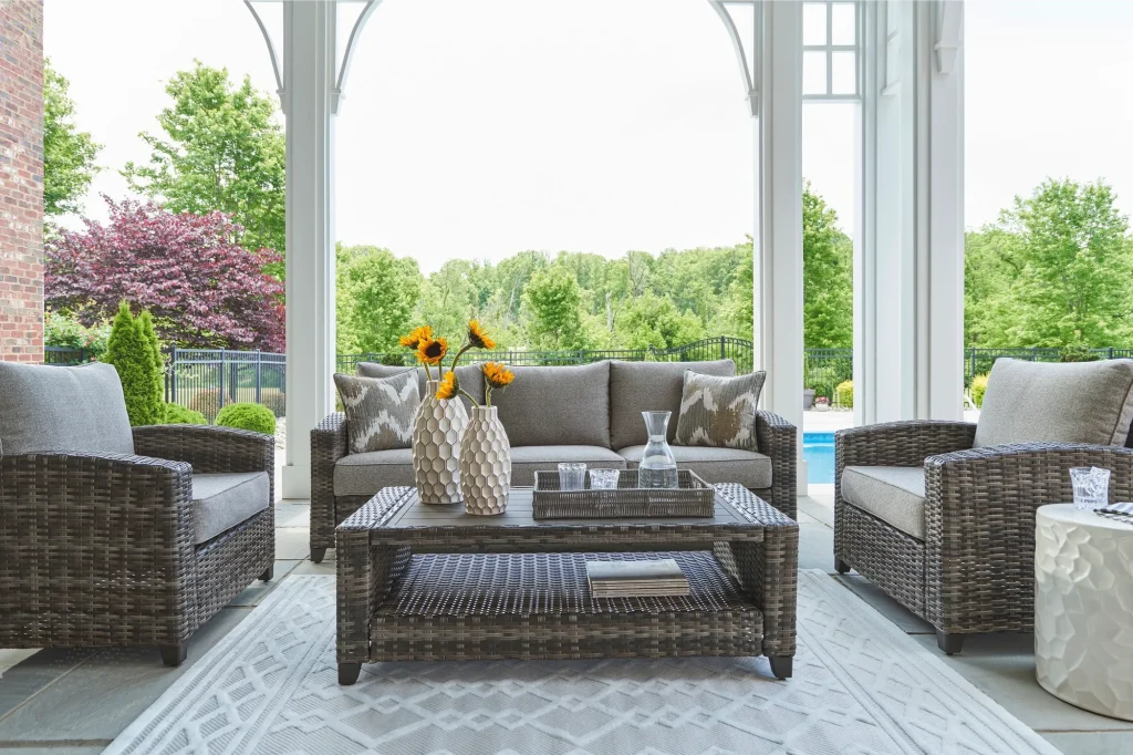 2-Piece Patio Sofa Armchair