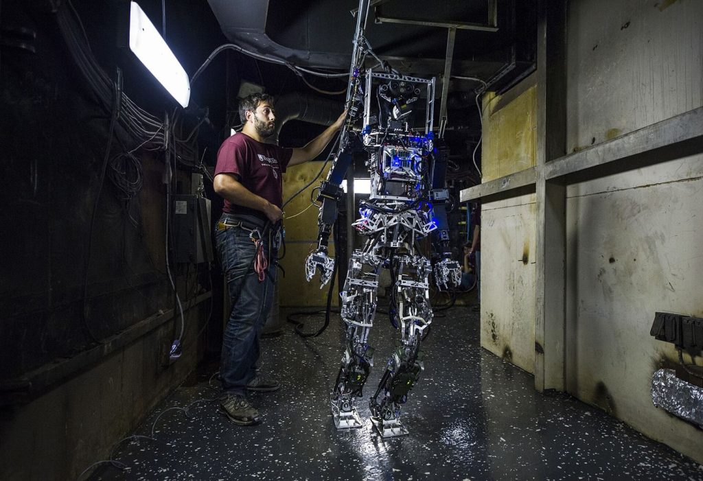 humanoid robot undergoing testing in research facility